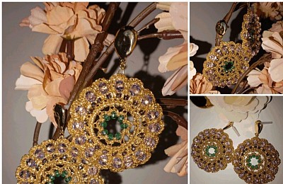 Filato gioiello da 1 mm con inserti di cristallini da 2 da 4 e da 6 mm